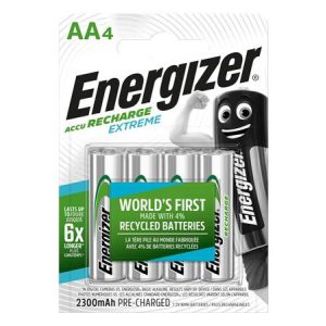 Tölthető elem, AA ceruza, 4x2300 mAh, előtöltött, ENERGIZER "Extreme"