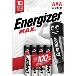 Elem, AAA mikro, 4 db, ENERGIZER "Max"