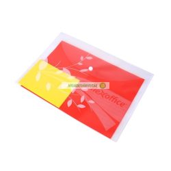   Irattartó tasak, A4, PP, patentos, 120 mikron, FLEXOFFICE, "FO-CBF02", áttetsző, mintás