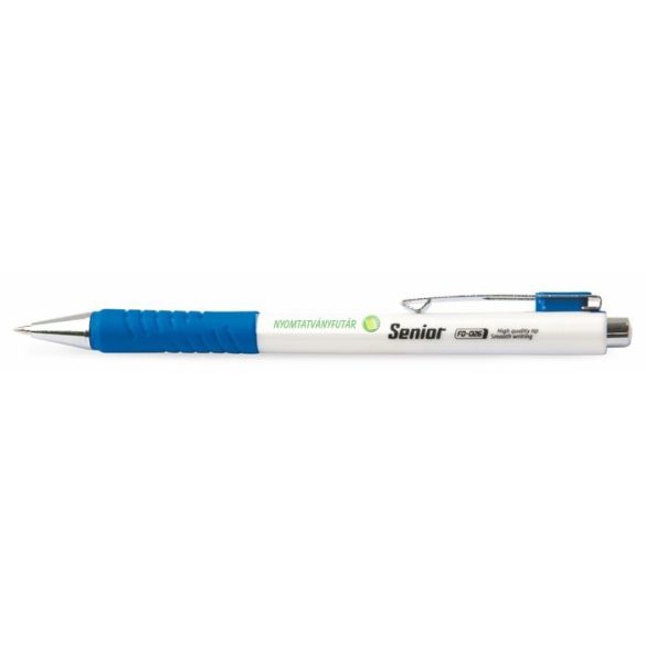 Golyóstoll, 0,4 mm, nyomógombos, FLEXOFFICE "Senior", kék
