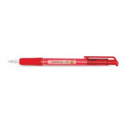   Golyóstoll, 0,4 mm, nyomógombos, FLEXOFFICE "EasyGrip", piros