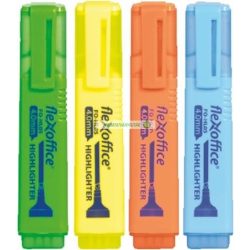   Szövegkiemelő készlet, 1-4 mm, FLEXOFFICE "HL05", 4 különböző szín
