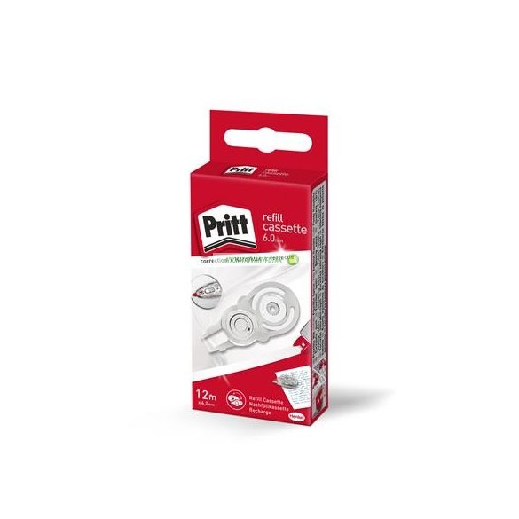 Utántöltő kazetta, 6 mm x 12 m, HENKEL "Pritt Refill"