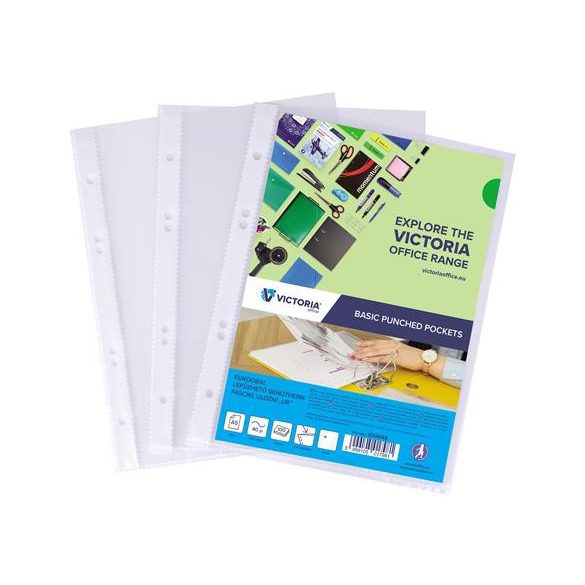 Genotherm, lefűzhető, A5, 40 mikron, víztiszta, VICTORIA OFFICE