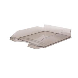 Irattálca, műanyag, VICTORIA, áttetsző füstszínű