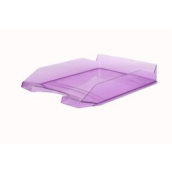 Irattálca, műanyag, VICTORIA, áttetsző lila