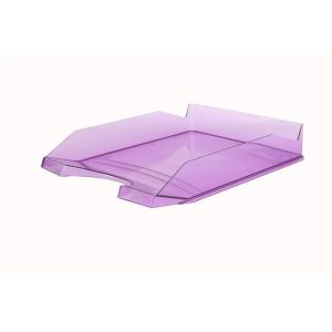 Irattálca, műanyag, VICTORIA, áttetsző lila