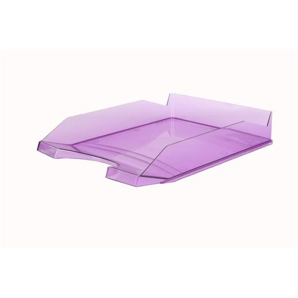 Irattálca, műanyag, VICTORIA, áttetsző lila