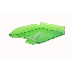 Irattálca, műanyag, VICTORIA, áttetsző zöld