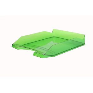 Irattálca, műanyag, VICTORIA, áttetsző zöld