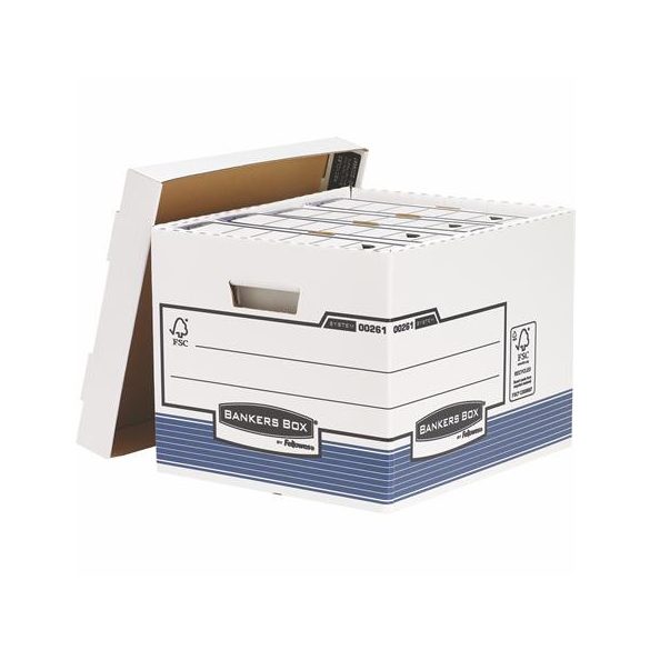 Archiválókonténer, karton, standard, "BANKERS BOX® SYSTEM by FELLOWES®", kék