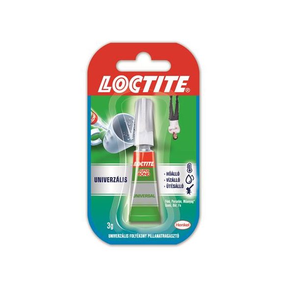 Pillanatragasztó, 3 g, HENKEL "Loctite Super Bond"