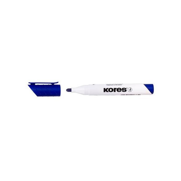 Tábla- és flipchart marker, 3 mm, kúpos, KORES "K-Marker KW1", kék