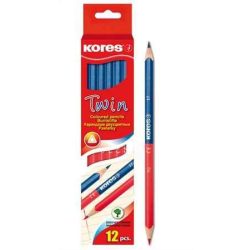   Postairón, háromszögletű, KORES "Twin", kék-piros