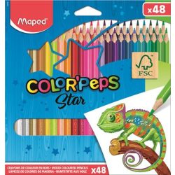   Színes ceruza készlet, háromszögletű, MAPED "Color'Peps", 48 szín