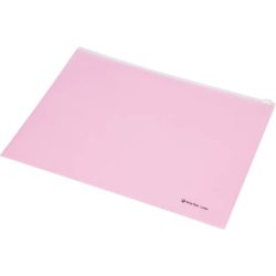   Irattartó tasak, A4, PP, cipzáras, PANTA PLAST, pasztell rózsaszín