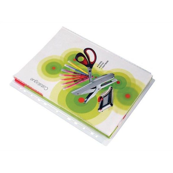 Katalógustartó genotherm, lefűzhető, A/4, 100 mikron, víztiszta, 20mm, VICTORIA