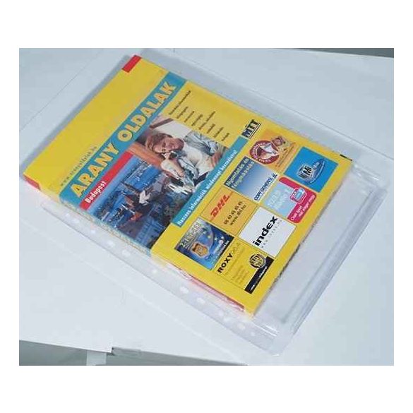 Katalógustartó genotherm, lefűzhető, A/4, 100 mikron, víztiszta, 20mm, VICTORIA