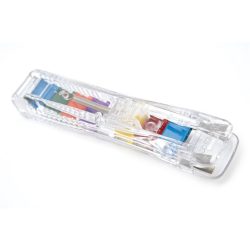   Kapocsadagoló, RAPESCO, "Supaclip" színes kapcsokkal, átlátszó