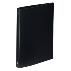   Gyűrűs könyv, 4 gyűrű, 25 mm, A4, PP, VIQUEL "Essentiel", fekete