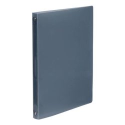   Gyűrűs könyv, 4 gyűrű, 25 mm, A4, PP, VIQUEL "Propyglass", füstszínű