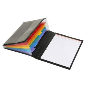 Harmonikamappa, PP, 6 rekeszes, VIQUEL "Manager Rainbow Class"