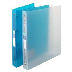   Gyűrűs dosszié, 4 gyűrű, 40 mm, A/4, maxi, PP, cserélhető címke, VIQUEL "Propyglass"