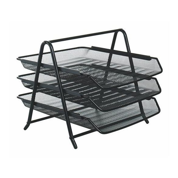 Irattálca, fémhálós, 3 részes, VICTORIA, fekete