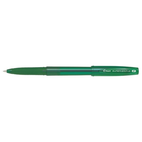 Golyóstoll, 0,22 mm, kupakos, PILOT "Super Grip G", zöld