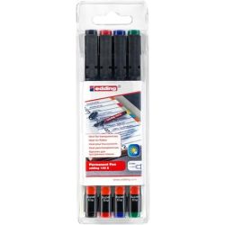   Alkoholos marker készlet, OHP, 0,3 mm, EDDING "140 S", 4 különböző szín