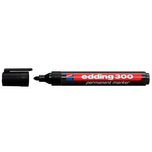 Alkoholos marker, 1,5-3 mm, kúpos, EDDING "300", fekete