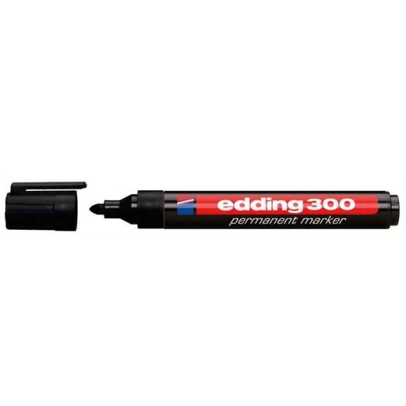 Alkoholos marker, 1,5-3 mm, kúpos, EDDING "300", fekete