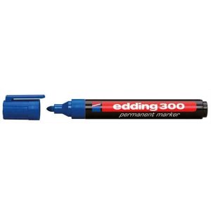 Alkoholos marker, 1,5-3 mm, kúpos, EDDING "300", kék
