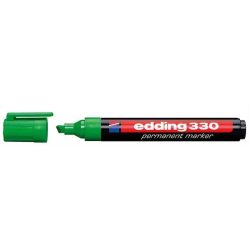   Alkoholos marker, 1-5 mm, vágott, EDDING "330", zöld