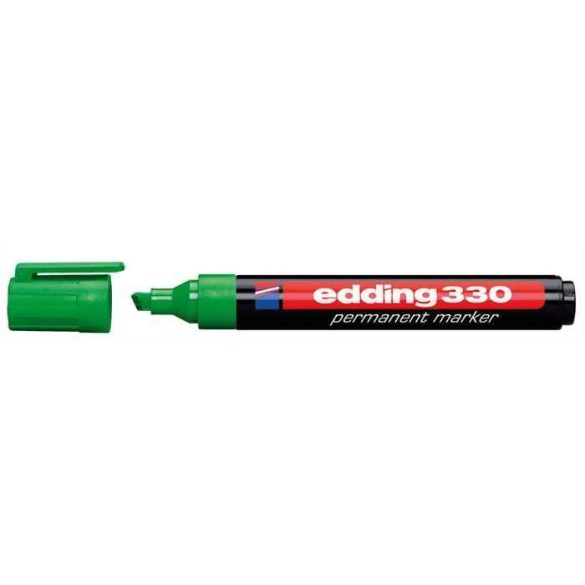 Alkoholos marker, 1-5 mm, vágott, EDDING "330", zöld