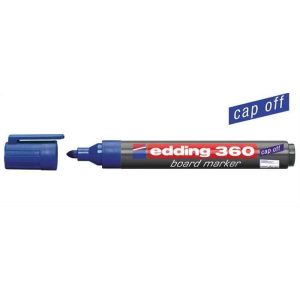 Tábla- és flipchart marker, 1,5-3 mm, kúpos, EDDING "360", kék