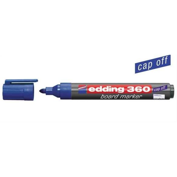 Tábla- és flipchart marker, 1,5-3 mm, kúpos, EDDING "360", kék