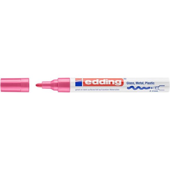 Lakkmarker, 2-4 mm, EDDING "750", rózsaszín