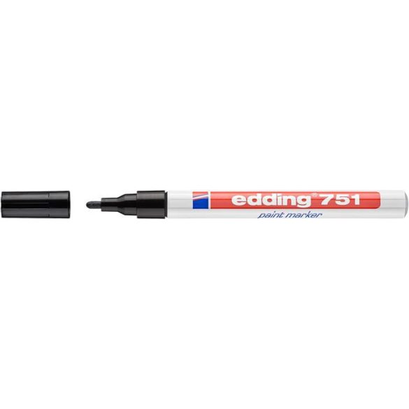 Lakkmarker, 1-2 mm, EDDING "751", fekete