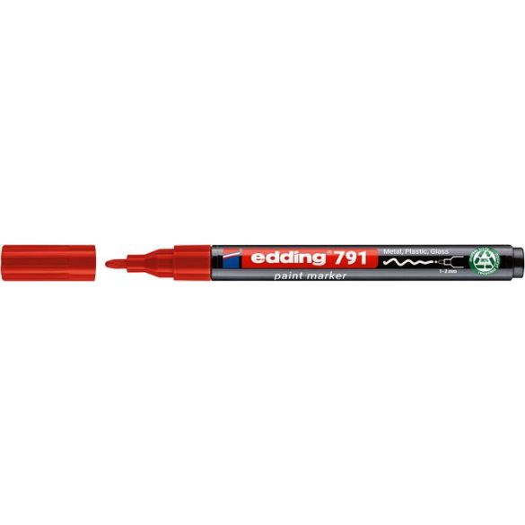 Lakkmarker, 1-2 mm, PCR, EDDING "791", piros