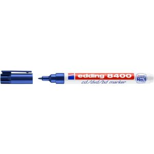 Alkoholos marker, CD/DVD, 0,5-1 mm, EDDING "8400", kék