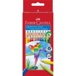   Színes ceruza készlet, háromszögletű, Faber-Castell, 24 különböző szín