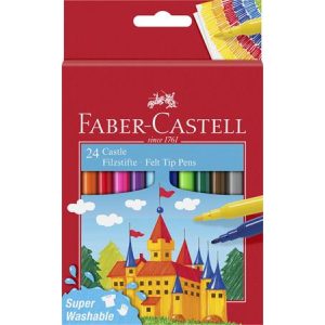 Filctoll készlet, FABER-CASTELL "Castle", 24 különböző szín