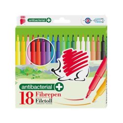   Filctoll készlet, 1 mm, antibakteriális, ICO "Süni 300", 18 különböző szín