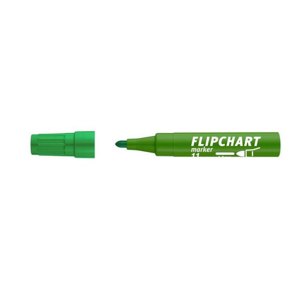 Flipchart marker, 1-3 mm, kúpos, ICO "Artip 11", zöld