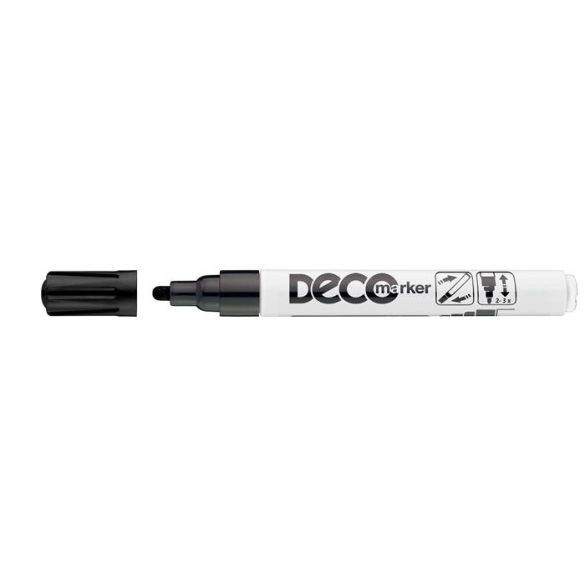 Lakkmarker, 2-4 mm, ICO "Decomarker" fekete