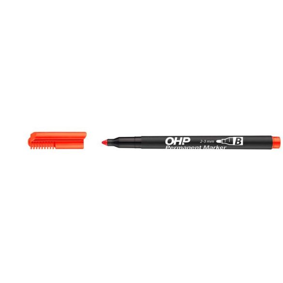Alkoholos marker, OHP, 2-3 mm, B, ICO, piros
