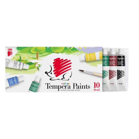 Tempera készlet, 10 darabos, ICO "Süni"