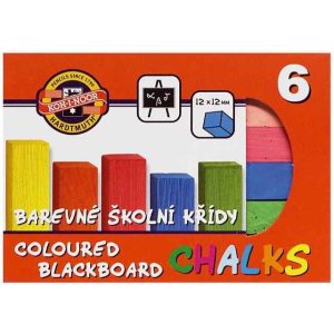 Járdakréta, 6 darabos, KOH-I-NOOR, vegyes szín