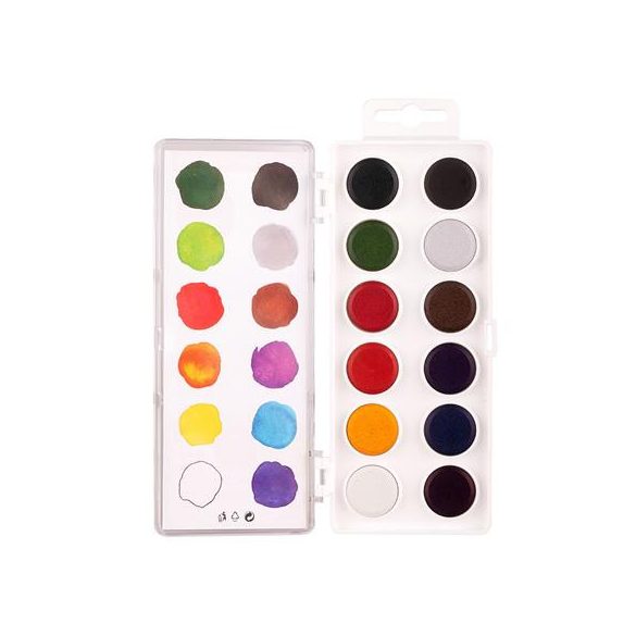 Vízfesték, 12 darabos, 22,5 mm, KOH-I-NOOR "Anilinky Brilliant"